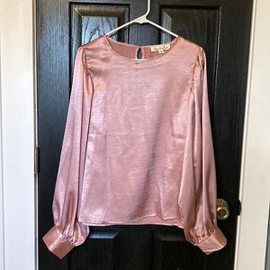Vine & Love Blouse in Dusty Rose Large